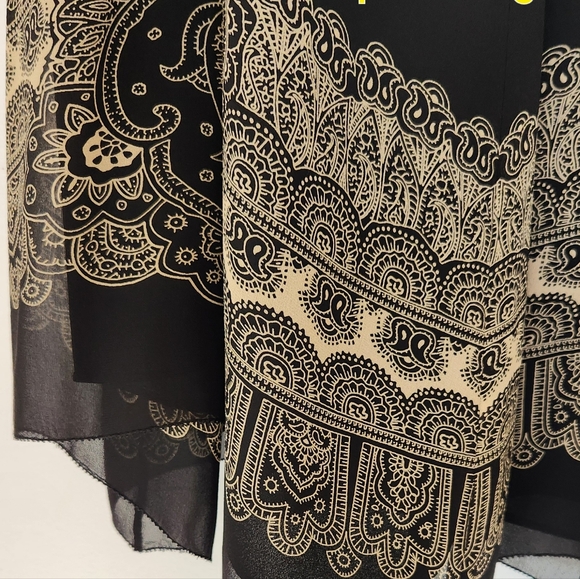 Black Silk Skirt, Lined, Size 12, Spirit by Coldwater Creek - Picture 4 of 9